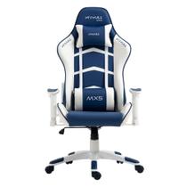 Cadeira Gamer Mx5 Giratória Branco E ul Marinho Mymax