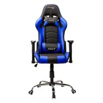 Cadeira Gamer MX7 Giratoria Preto/Azul - MYMAX