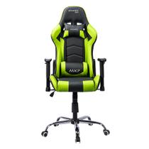 Cadeira Gamer MX7 Giratoria Preto e Verde Mymax