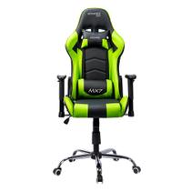 Cadeira Gamer MX7 Giratoria Preto/Verde - MYMAX