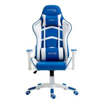 Cadeira Gamer Mymax MX5, Até 150kg, Com Almofadas, Reclinável, Descanso de Braço 2D, Branco e Azul - MGCH-MX5/BLWH