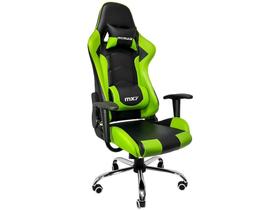 Cadeira Gamer Mymax Reclinável Preta e Verde - MX7