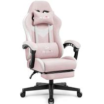 Cadeira Gamer N-GEN GAMING Rosa com Apoio para os Pés e Suporte Lombar