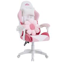 Cadeira Gamer Ninja Hana, Reclinável, Branca e Rosa, GN-CH-HNR0DPWL