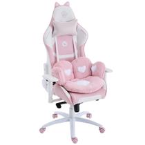 Cadeira Gamer Ninja MewMew Pro Edition, Reclinável, 2D, Rosa e Branco, GN-CH-MPR2DPWL