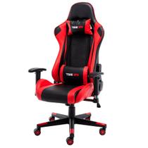 Cadeira Gamer One Shot material sintético Preto e Vermelho Base e Rodízio Nylon - 76622 Cadeira Gamer One Shot material sintético Preto e Vermelho Base e Rodízio Nylon - 76622