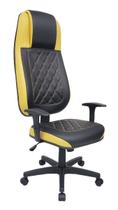 Cadeira Gamer para Home Office Linha Gamer Blenda Amarelo - Design Office Móveis