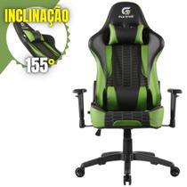 Cadeira Gamer Para Jogar Por Horas Fortrek Com Almofadas Ergonômicas Cor vermelho e Preto de Couro PU Suporta Até 120Kg Reclinável 155 com Ajuste de Altura
