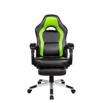 Cadeira Gamer Pelegrin PEL-3006 Couro PU Preto e Verde