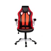 Cadeira Gamer Pelegrin PEL-3009 Couro PU Preta e Vermelha
