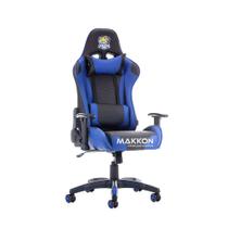 Cadeira Gamer Preta e Azul MK-8062PA - Makkon