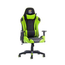 Cadeira Gamer Preta e Verde MK-8062PG - Makkon