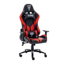 Cadeira gamer preto com vermelho cl-cm081 - clanm