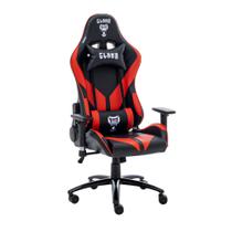 Cadeira gamer preto com vermelho cl-cm081 - clanm