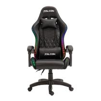Cadeira Gamer Prizi Canvas - Preta RGB