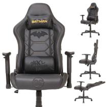 Cadeira Gamer Profissional DC Batman Reclinável Suporta até 150kg Preta - Futura