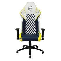 Cadeira Gamer Reclinável Azul/Branco/Amarelo Helsink Dazz