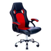 Cadeira Gamer Reclinável Base cromada giratória Preto/Vermelho - Best