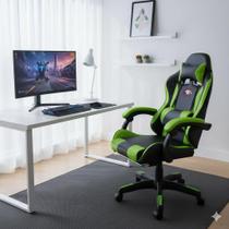 Cadeira Gamer Reclinável com Apoio de Pés p Escritório e Jogos