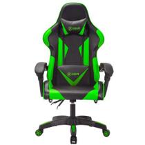 Cadeira Gamer Reclinável Premium X-Zone Cgr-01 Preta e Verde