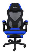 Cadeira Gamer Reclinável Rocket Preta Com Azul Vinik