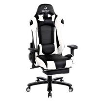 Cadeira Gamer Rise Mode A1, Até 150kg, Descanso de Braço 2D, Com Massageador, Preto e Branco - RM-A1-01-BW