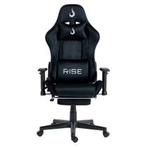 Cadeira Gamer Rise Mode X02, Ângulo Ajustável, Até 130Kg, Braço 2D, Tecido, Apoio Para os Pés Retrátil, Preta - RM-CG-X02-BK-FBC Cadeira Gamer Rise Mode X02, Ângulo Ajustável, Até 130Kg, Braço 2D, Tecido, Apoio Para os Pés Retrátil, Preta - RM-CG-X02-BK-FBC
