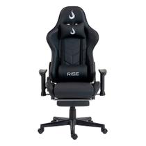 Cadeira Gamer Rise Mode X04, Ângulo Ajustável, Apoio Para os Pés Retrátil, Preto - RM-CG-X04-BK Cadeira Gamer Rise Mode X04, Ângulo Ajustável, Apoio Para os Pés Retrátil, Preto - RM-CG-X04-BK