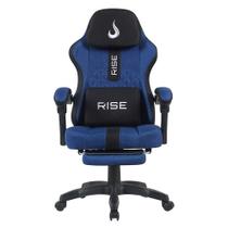 Cadeira Gamer Rise Mode Z11, Ângulo Ajustável, Tecido, Azul e Preto - RM-CG-Z11-BB