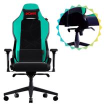 Cadeira Gamer Sentinel Mint Green Inclinação de 135 Graus Material Base Metal Com Almofada Magnética de Pescoço Suporte Lombar