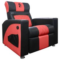 Cadeira Gamer Sparta com Encosto Reclinável e Carregador USB material sintético Preto/Vermelho SOFA STORE