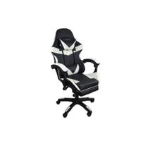 Cadeira Gamer Stillus Ergonômica Com Apoio Para Os Pés - Preto E Branco Cadeira Gamer Stillus Ergonômica Com Apoio Para Os Pés - Preto E Branco