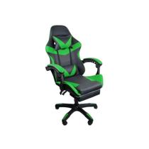 Cadeira Gamer Stillus Ergonômica Com Apoio Para Os Pés - Preto E Verde