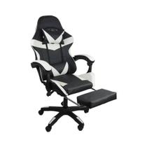 Cadeira Gamer Stillus Ergonômica Oficial com Apoio Para os Pés - Preta / Branca Cadeira Gamer Stillus Ergonômica Oficial com Apoio Para os Pés - Preta / Branca