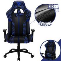Cadeira Gamer ThunderX3 BC3 Camo/Azul Admiral Ergonômica com Estofado de material sintético Apoios de braços confortável