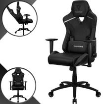 Cadeira Gamer ThunderX3 TC3 All Black Cor Preta Com Almofada Ergonômica Para Lombar e Apoio de Pescoço e Braço Bidirecional Suporta Até 120Kg
