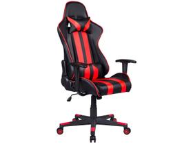 Cadeira Gamer Travel Max Reclinável - Preta e Vermelha Sports Cadeira Gamer Travel Max Reclinável - Preta e Vermelha Sports