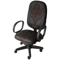 Cadeira Gamer Tt Efx Braço Corsa Costura Vermelha