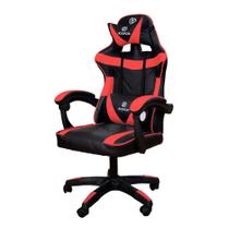 Cadeira Gamer Vermelha Reclinável Com Tilt Mechanism Braço Acompanha Inclinação Da Cadeira Almofadas Para Lombar e Pescoço