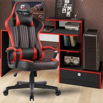Cadeira Gamer Vickers Preta/Vermelha FORTREK