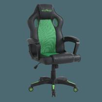 Cadeira Gamer Viper Pro Python material sintético Reclinável Giratória Preto e Verde