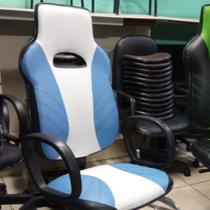 Cadeira Gamer Word Premium AlG-5578 Azul e Branco - Alternativa Lajeado