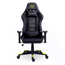 Cadeira Gamer XT Racer Attack, Até 120Kg, Reclinável, Com Almofadas, Cilindro de Gás Classe 4, Couro PU, Preta e Amarela - XTR-052