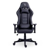 Cadeira Gamer XT Racer Attack, Até 120Kg, Reclinável, Com Almofadas, Cilindro de Gás Classe 4, Couro PU, Preta e Prata - XTR-055 Cadeira Gamer XT Racer Attack, Até 120Kg, Reclinável, Com Almofadas, Cilindro de Gás Classe 4, Couro PU, Preta e Prata - XTR-055
