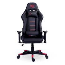 Cadeira Gamer XT Racer Attack, Até 120Kg, Reclinável, Com Almofadas, Cilindro de Gás Classe 4, Couro PU, Preta e Vermelha - XTR-056