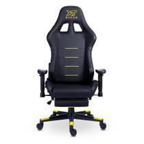 Cadeira Gamer Xt Racer Attack Com Apoio De Pés Preta E Amarela