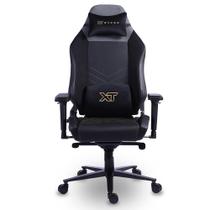 Cadeira Gamer XT Racer Draco, Até 120kg, Com Almofadas, Reclinável, Descanso de Braço 4D, Preto e Dourado - XTR-062