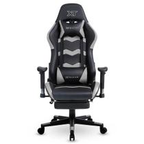 Cadeira Gamer XT Racer Speed Series, Até 120kg, Com Almofadas e Apoio de Pés, Reclinável, Descanso de Braço 2D, Preto e Cinza - XTS170
