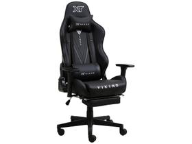 Cadeira Gamer XT Racer Viking Series, Até 120kg, Com Almofadas e Apoio de Pés, Reclinável, Descanso de Braço 3D, Preto - XTR-018