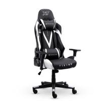 Cadeira Gamer XT Racer Viking Series, Até 120Kg, Com Almofadas, Reclinável, Descanso de Braço 3D, Preto e Branco - XTR-021 Cadeira Gamer XT Racer Viking Series, Até 120Kg, Com Almofadas, Reclinável, Descanso de Braço 3D, Preto e Branco - XTR-021